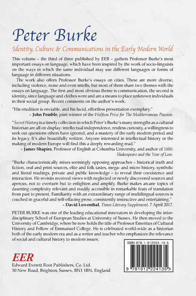 Identity, Culture & Communications in the Early Modern World Identity, Culture & Communications in the Early Modern World