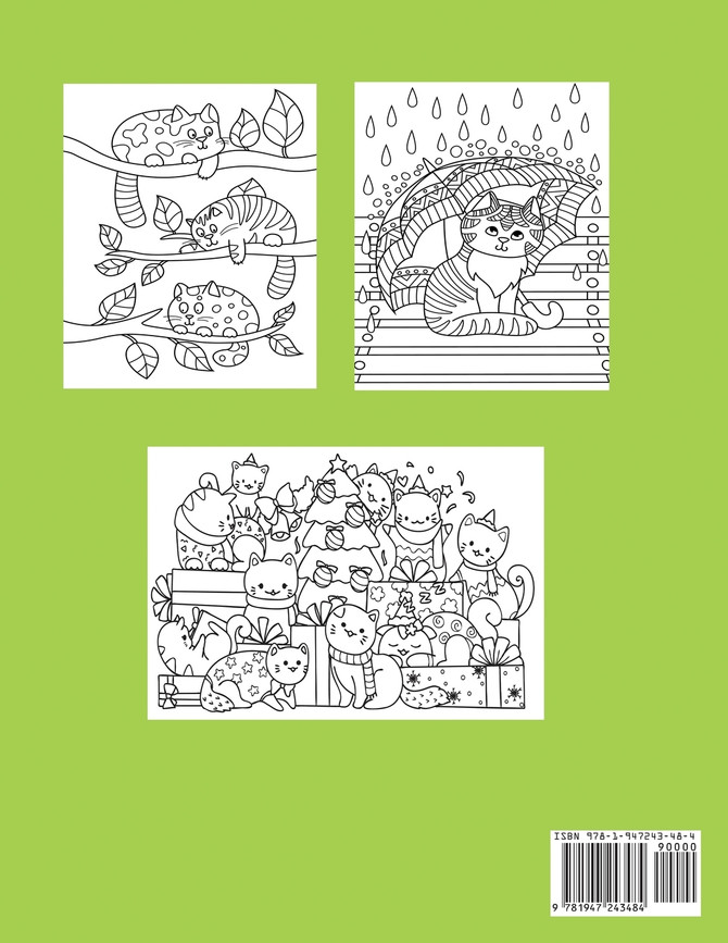 Cute Cat Coloring Book
