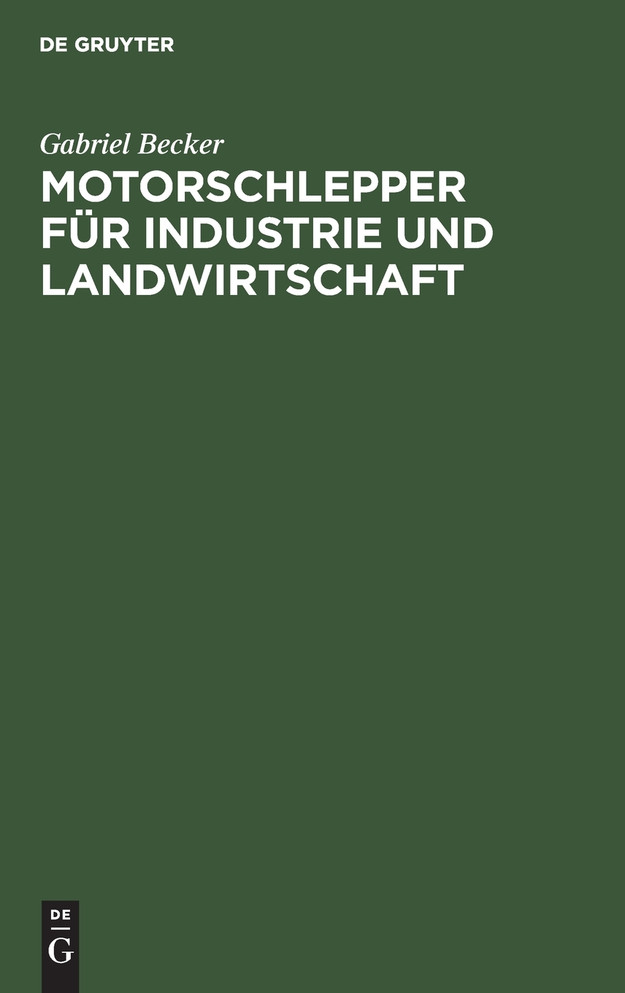 Motorschlepper für Industrie und Landwirtschaft