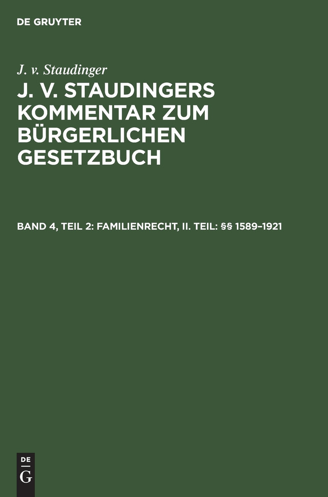 Familienrecht, II. Teil
