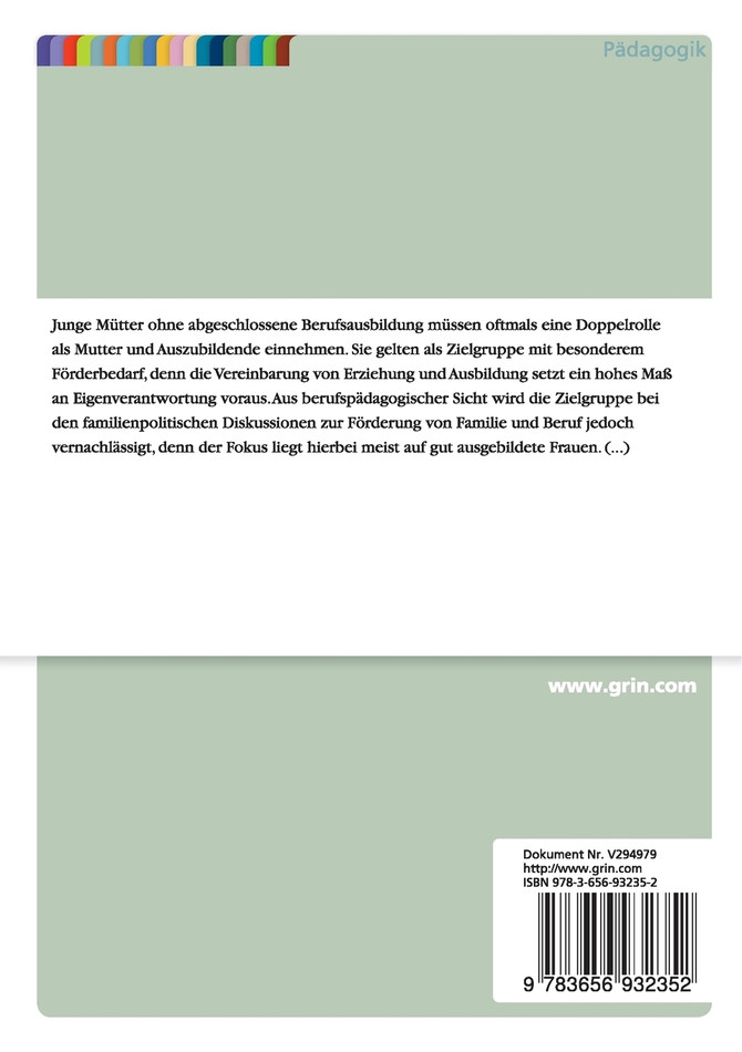 Kompetenzentwicklung in der Aus- und Weiterbildung junger Mütter