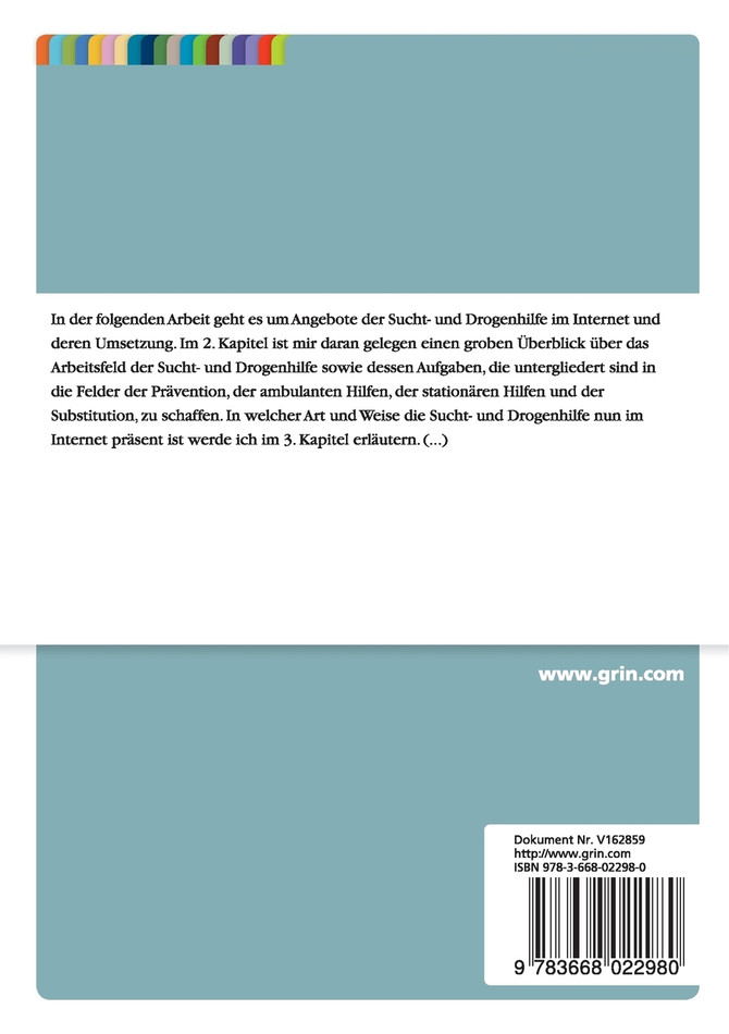 Sucht- und Drogenhilfe im World Wide Web