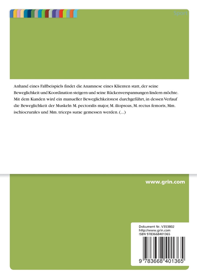 Trainingsplanung Beweglichkeits- und Koordinationstraining