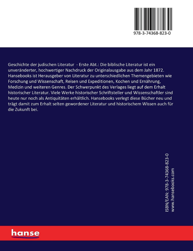 Geschichte der judischen Literatur