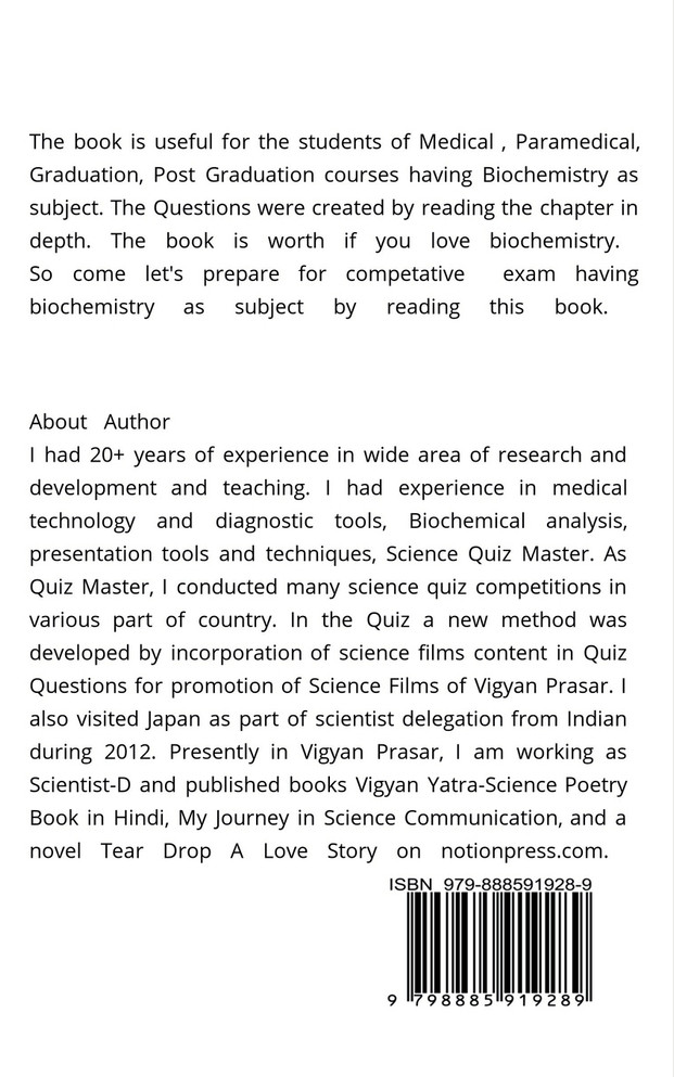 Let's enjoy Biochemistry Quiz