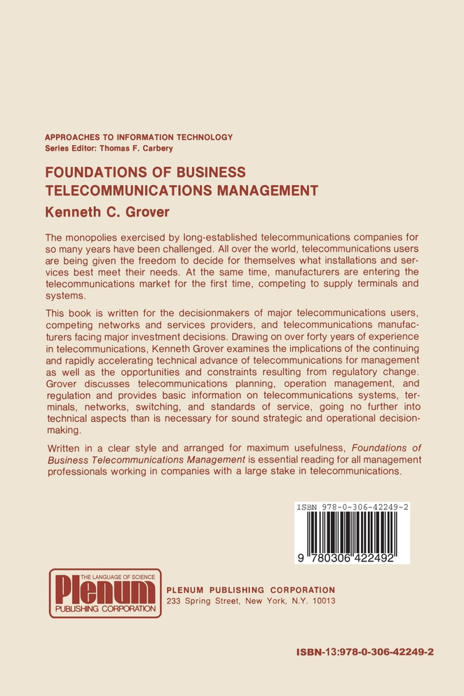 Foundations of Business Telecommunications Management