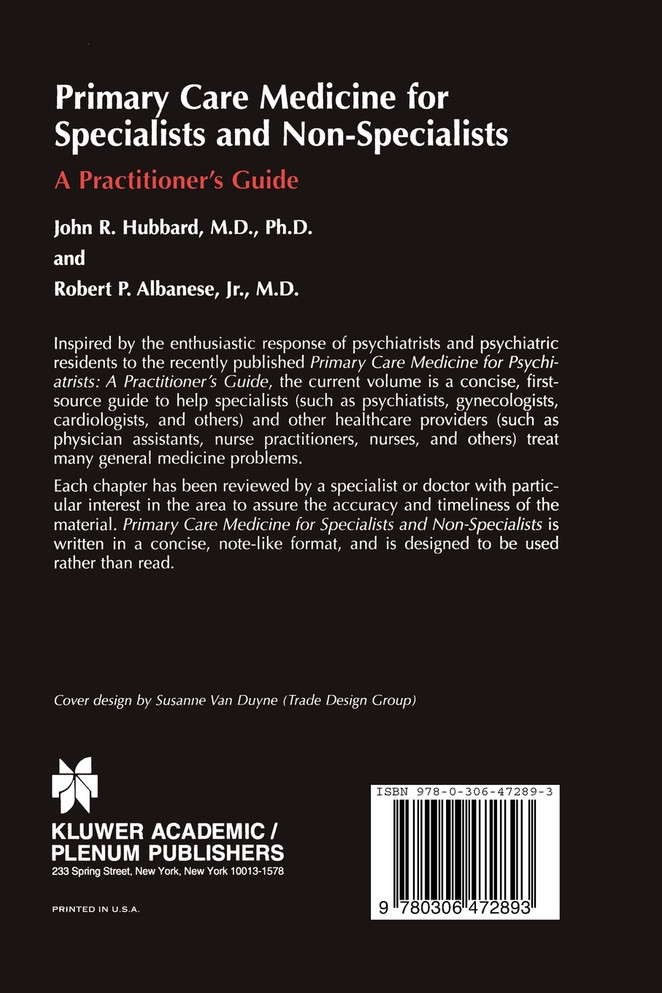 Primary Care Medicine for Specialists and Non-Specialists