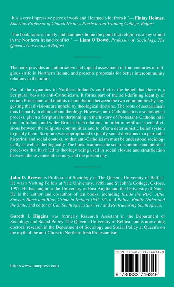Anti-Catholicism in Northern Ireland, 1600-1998
