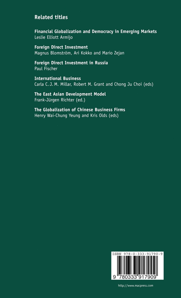 Foreign Direct Investment in Transitional Economies