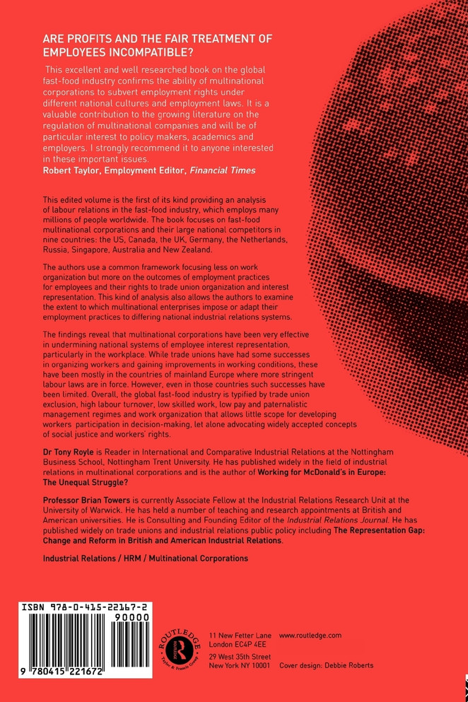 Labour Relations in the Global Fast Food Industry