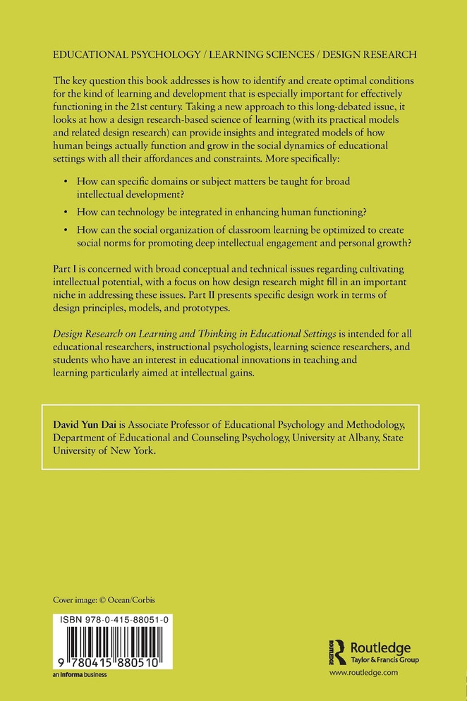 Design Research on Learning and Thinking in Educational Settings