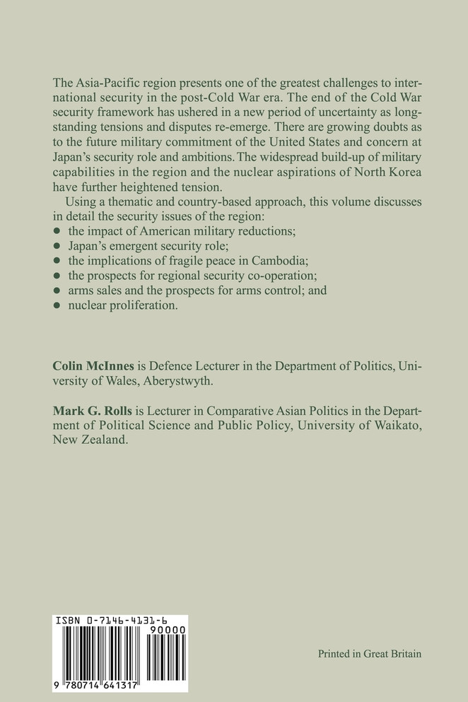 Post-Cold War Security Issues in the Asia-Pacific Region