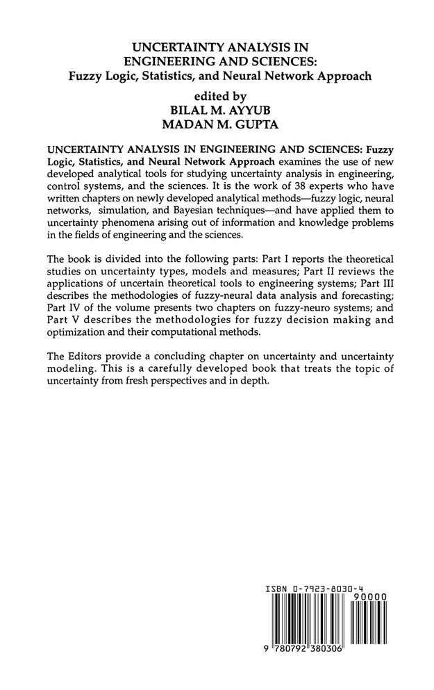 Uncertainty Analysis in Engineering and Sciences