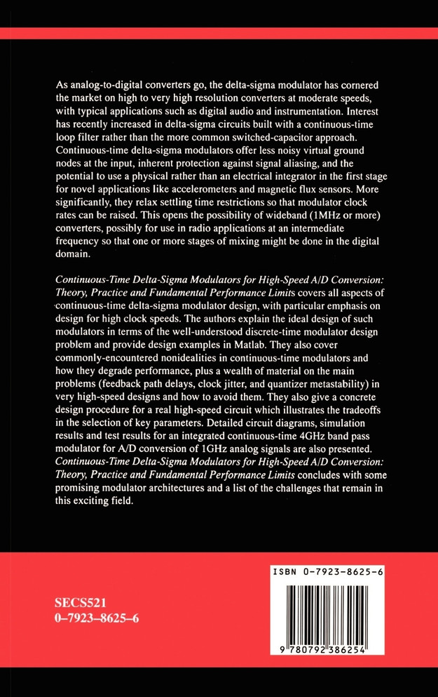 Continuous-Time Delta-Sigma Modulators for High-Speed A/D Conversion