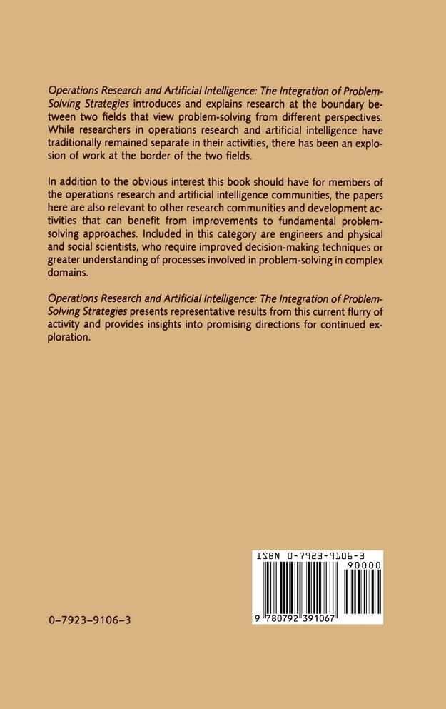 Operations Research and Artificial Intelligence