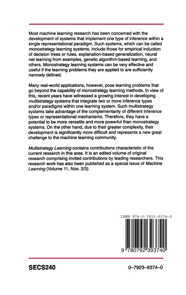 Multistrategy Learning