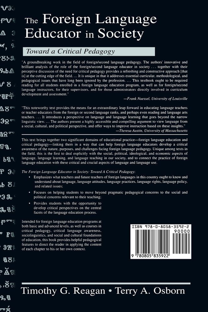 The Foreign Language Educator in Society