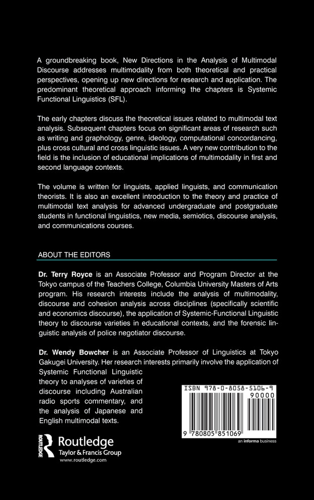 New Directions in the Analysis of Multimodal Discourse