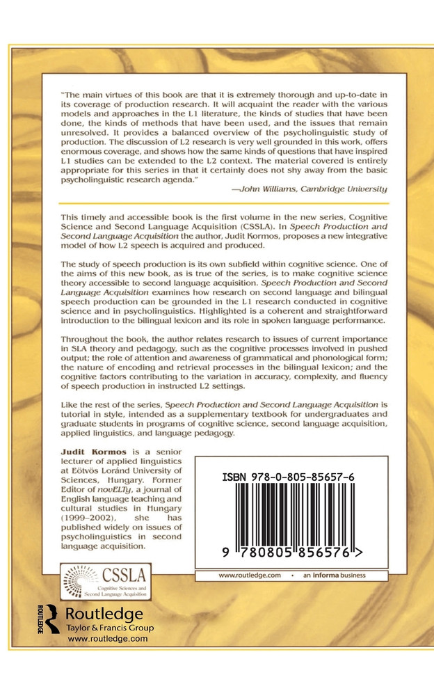 Speech Production and Second Language Acquisition