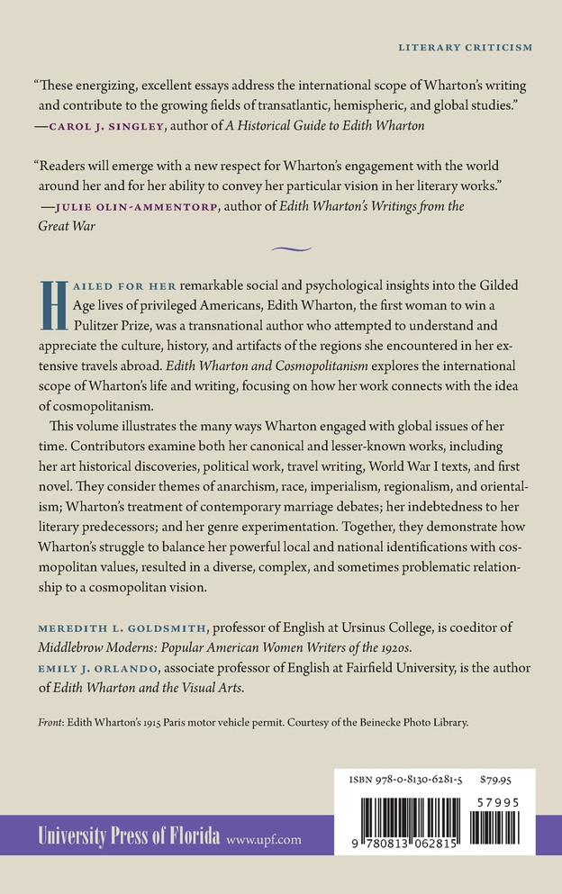 Edith Wharton and Cosmopolitanism