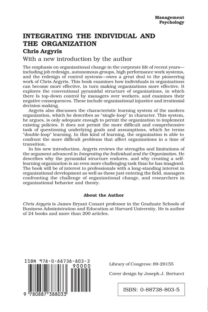 Integrating the Individual and the Organization