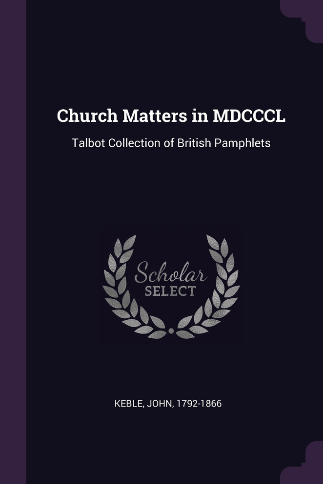 Church Matters in MDCCCL