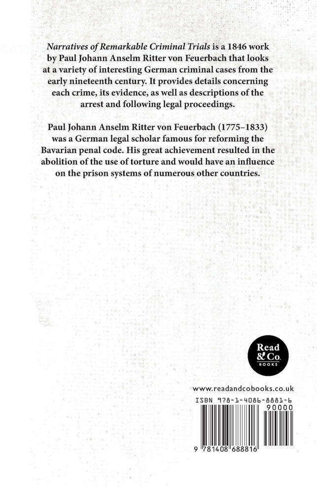 Narratives of Remarkable Criminal Trials
