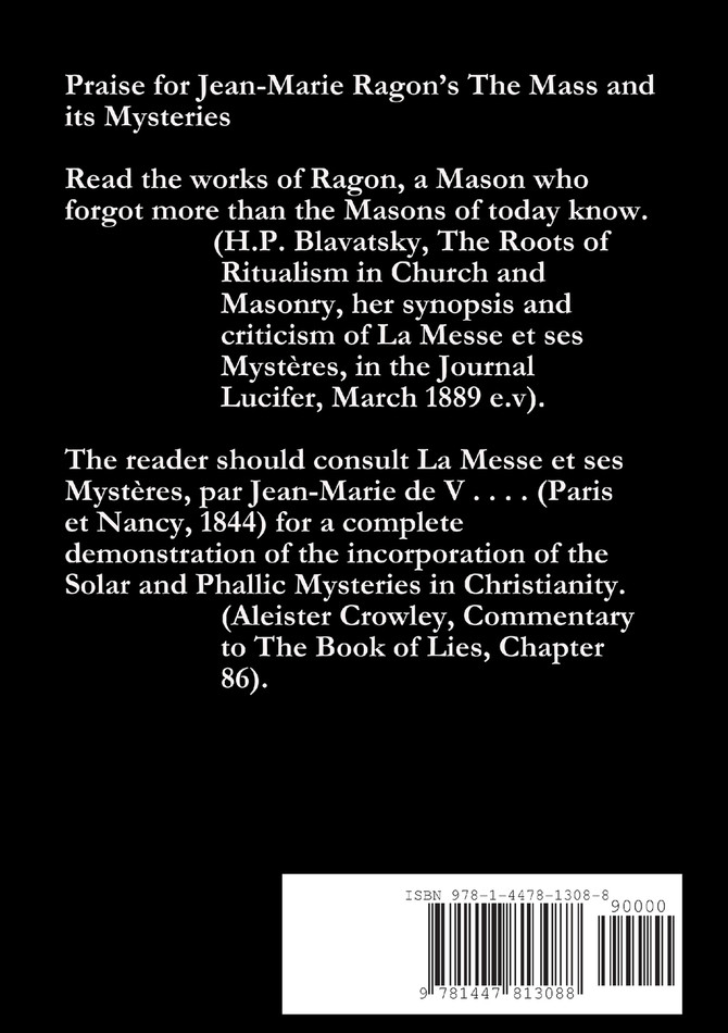The Mass and its Mysteries Compared to the Ancient Mysteries