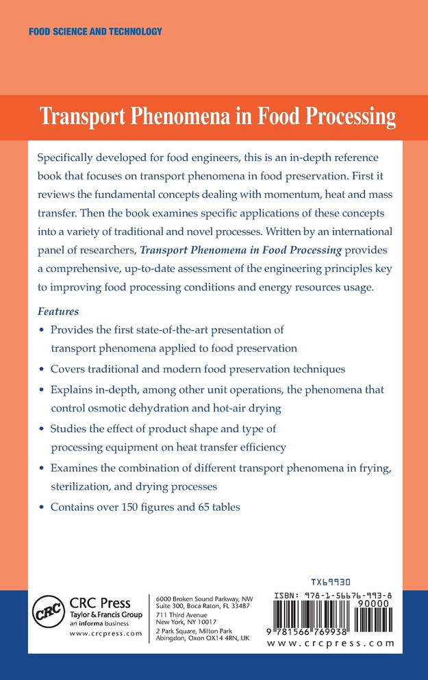 Transport Phenomena in Food Processing