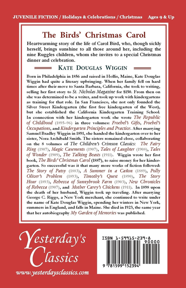 The Birds' Christmas Carol, Illustrated Edition (Yesterday's Classics)