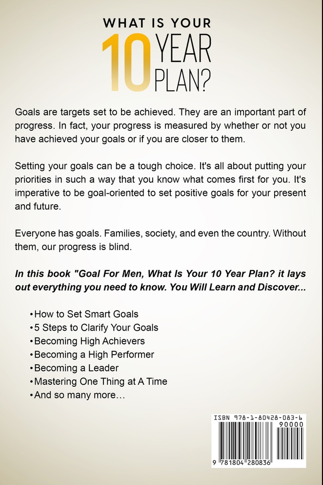Goal Book For Men