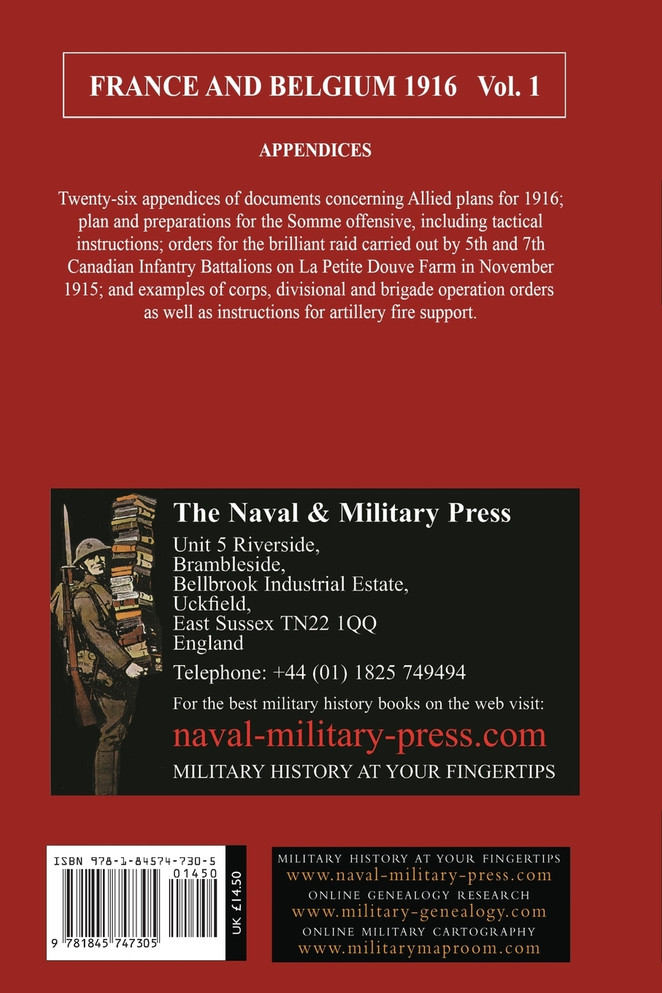 France and Belgium 1916. Vol I. Appendices. Official History of the Great War.