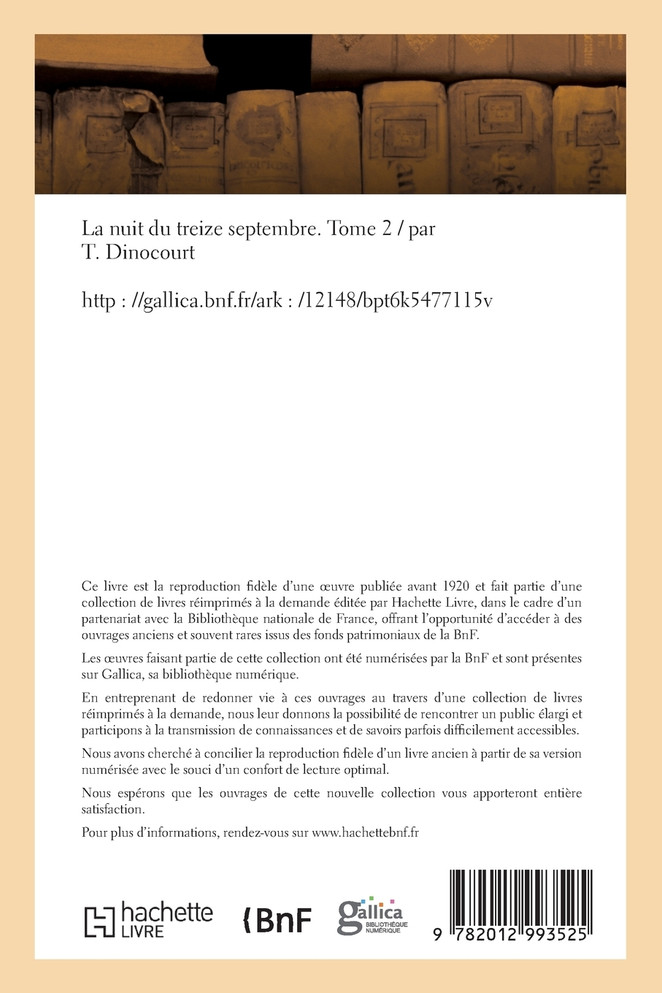 La nuit du treize septembre. Tome 2