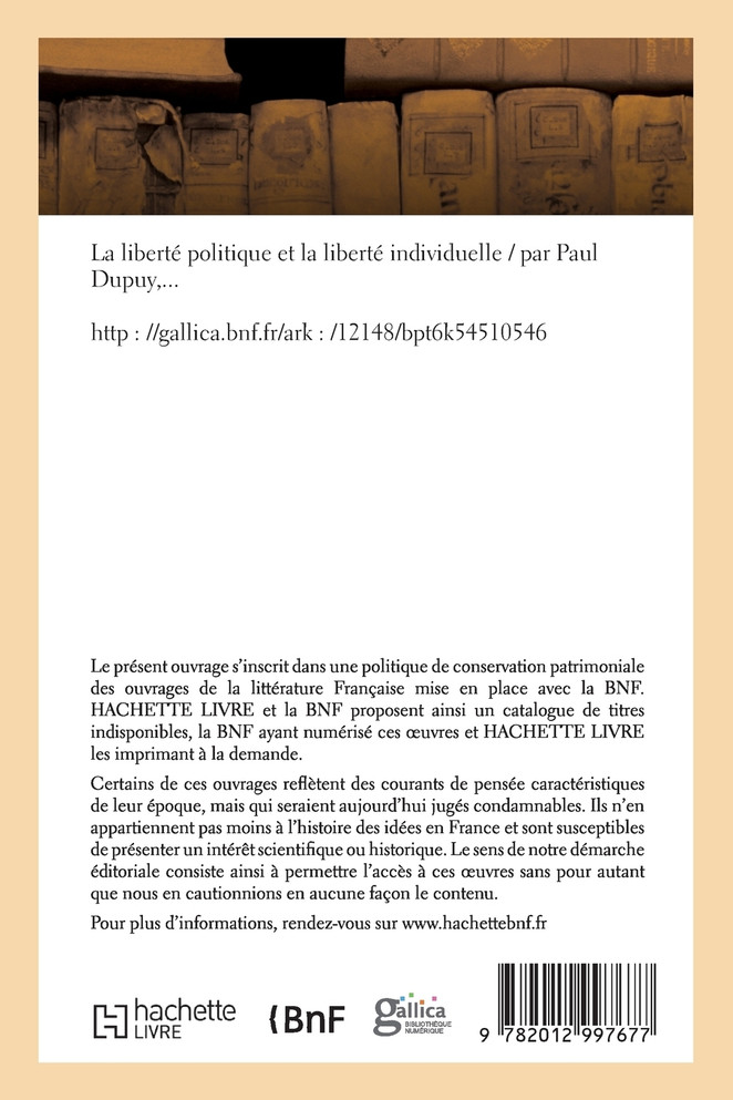 La liberté politique et la liberté individuelle