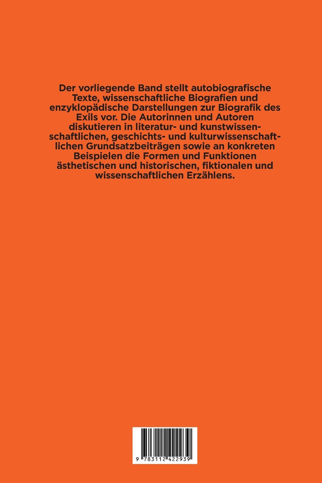 Autobiografie und Wissenschaftliche Biografik