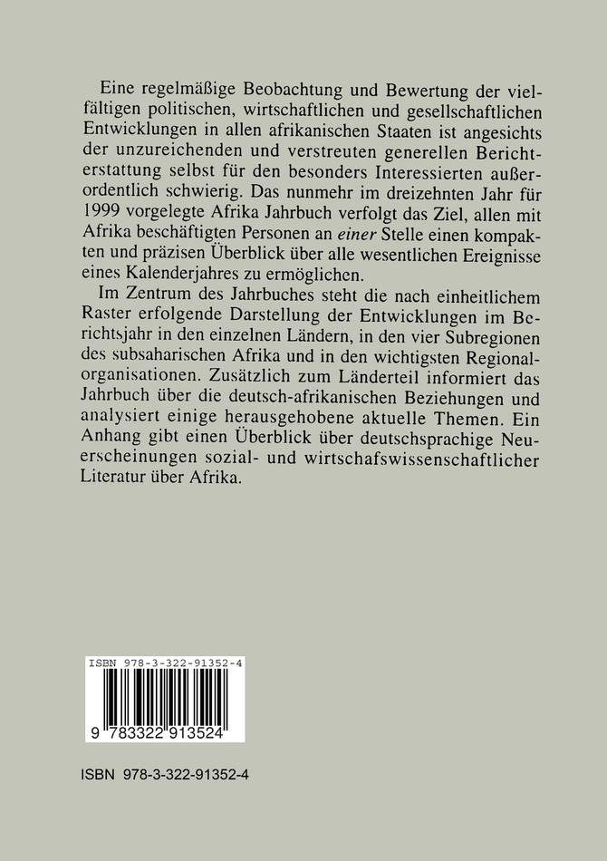 Afrika Jahrbuch 1999