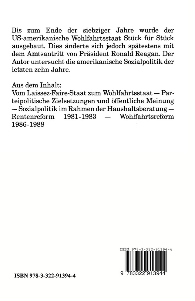 Amerikanische Sozialpolitik