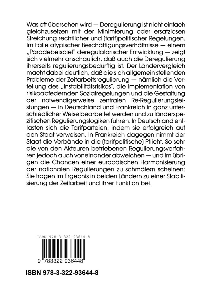 Die Regulierung der Deregulierung