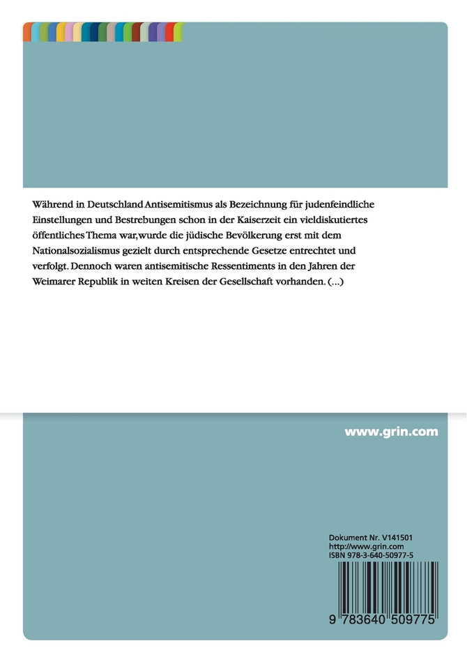 Antisemitismus an deutschen Hochschulen in der Weimarer Republik