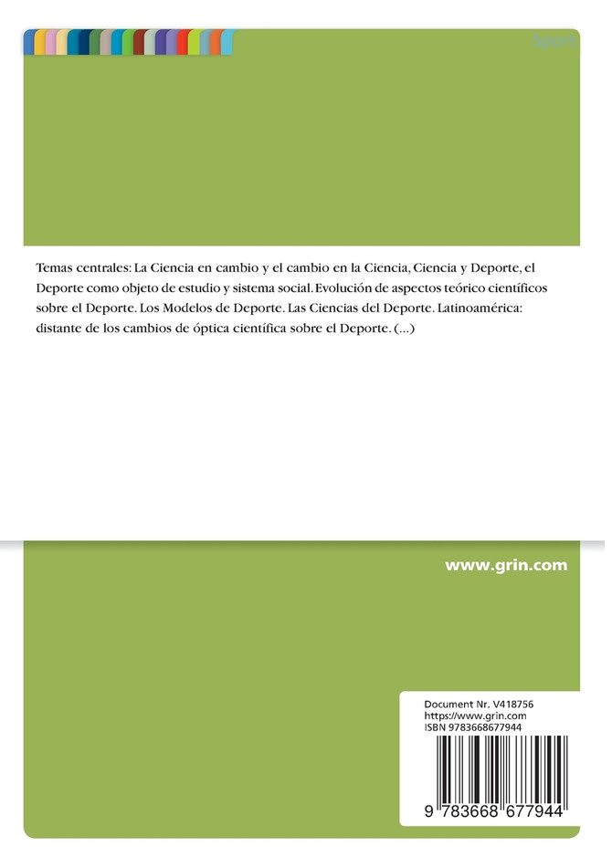 Teoría Científica del Deporte. El Deporte como Objeto de Estudio y Sistema Social