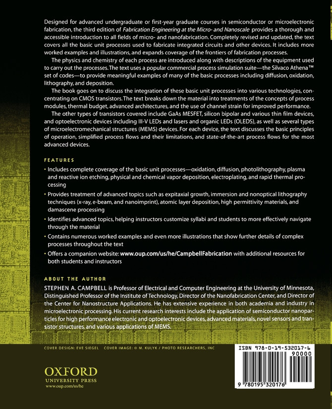 Fabrication Engineering at the Micro- and Nanoscale, 3rd edition