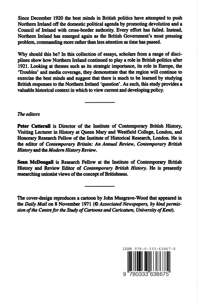 The Northern Ireland Question in British Politics