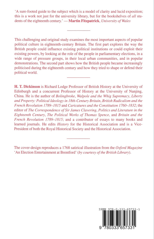 The Politics of the People in Eighteenth-Century Britain