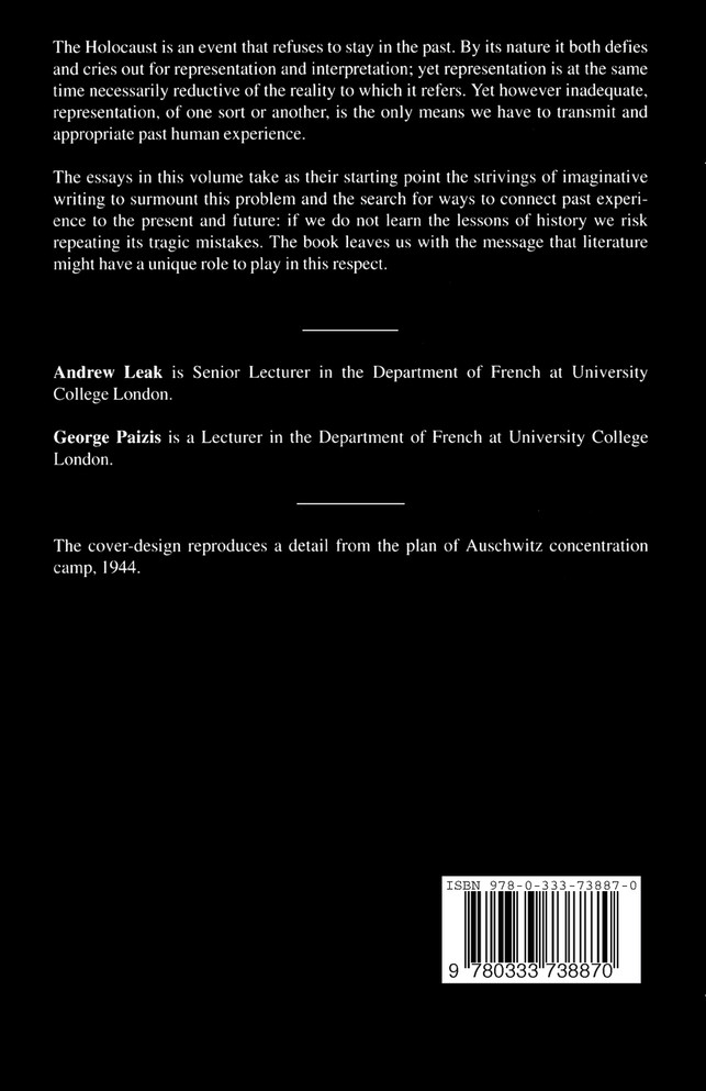 The Holocaust and the Text