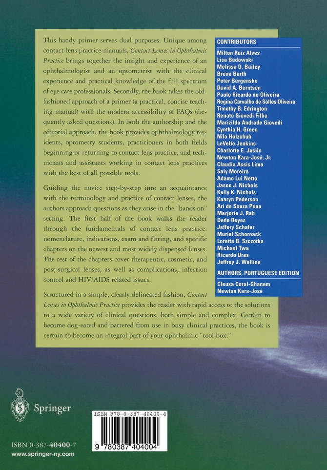 Contact Lenses in Ophthalmic Practice