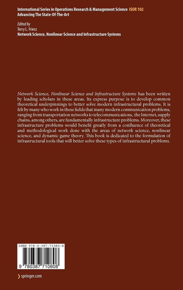 Network Science, Nonlinear Science and Infrastructure Systems