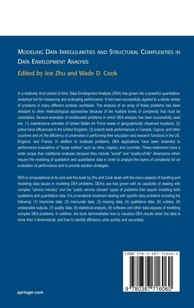 Modeling Data Irregularities and Structural Complexities in Data Envelopment Analysis