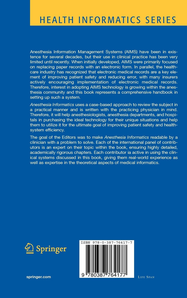Anesthesia Informatics