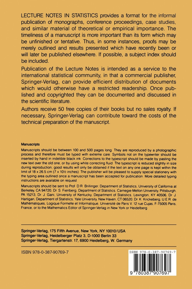 Statistical Analysis of Counting Processes