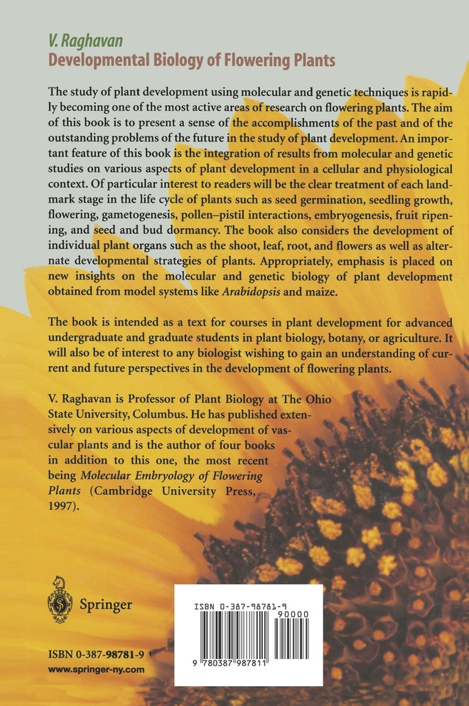 Developmental Biology of Flowering Plants